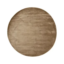 Tapis Lucens rond, mustard