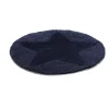 Tapis Star rond, bleu marine