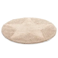 Tapis Star rond, écru