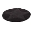 Tapis Star rond, noir