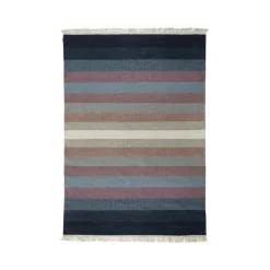 Tapis Tofta wave, Bleu, 170x240 cm