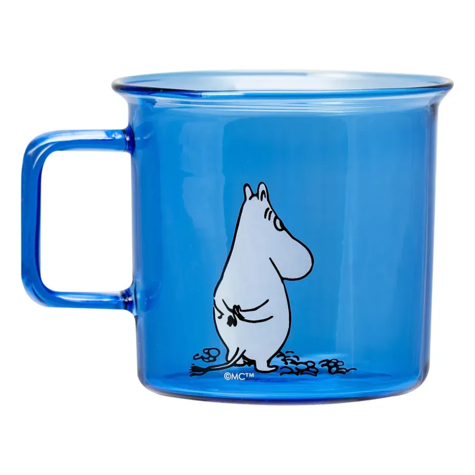 Tasse en verre Moomin 35 cl, Bleu