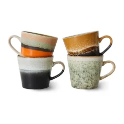 Tasses à cappuccino 70's Lot de 4, Verve