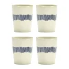 Tasses à thé Ottolenghi Feast 33 cl lot de 4, White stripes-blue