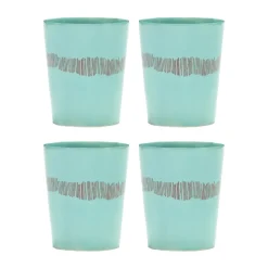 Tasses à thé Ottolenghi Feast 33 cl lot de 4, Azure stripes-red