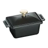 Terrine Staub plat à gratin fonte noir, 15x11 cm