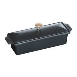 Terrine Staub plat à gratin fonte noir, 30x11 cm