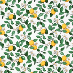 Tissu Citronlycka, blanc