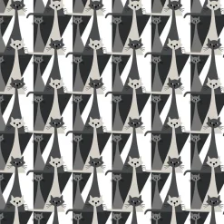 Tissu Kitty, Gris