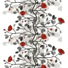 Tissu Ofelia, rouge-marron