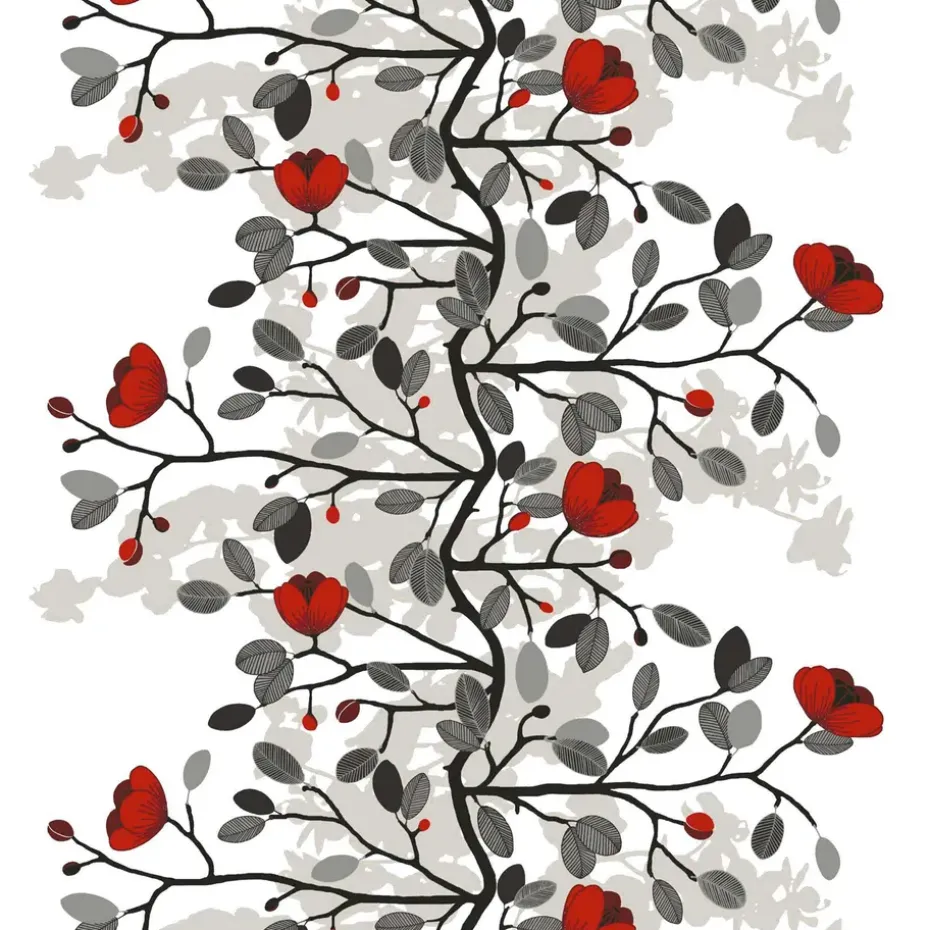 Tissu Ofelia, rouge-marron