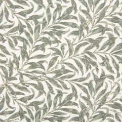 Tissu Ramas, Vert olive-Blanc