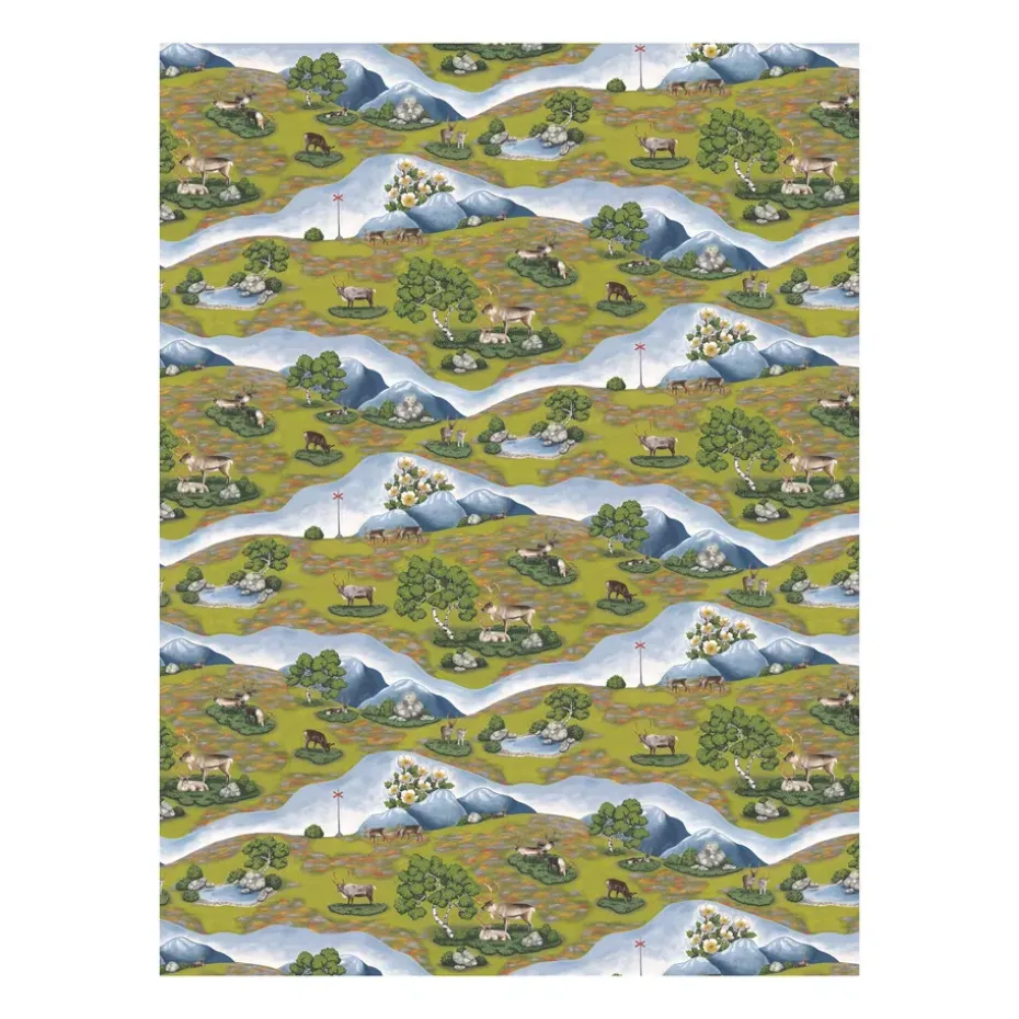Tissu Renvandring, Vert