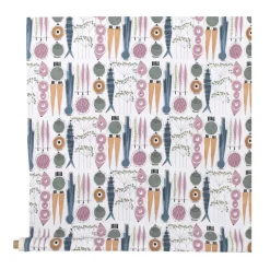 Toile cirée Pique-nique, bleu-rose