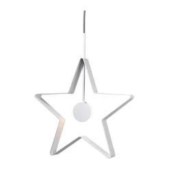 Étoile de l'Avent Spica 40 cm, Cordon blanc-gris