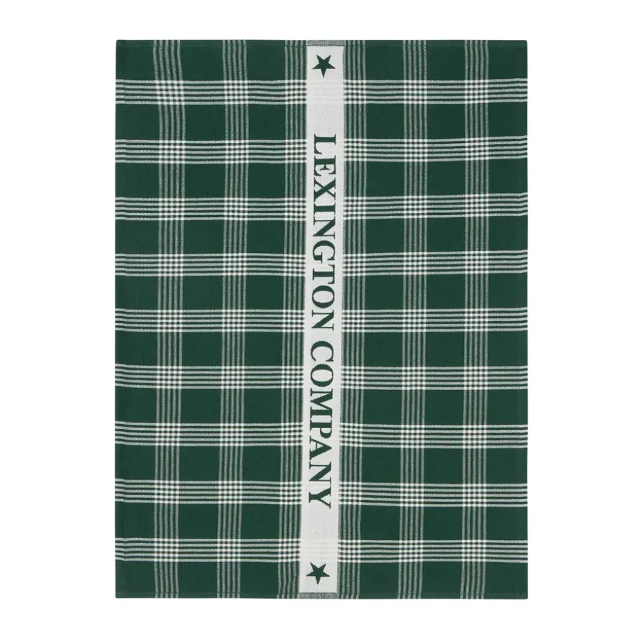 Torchon de cuisine Lexington coton écologique 50x70 cm, Green-white
