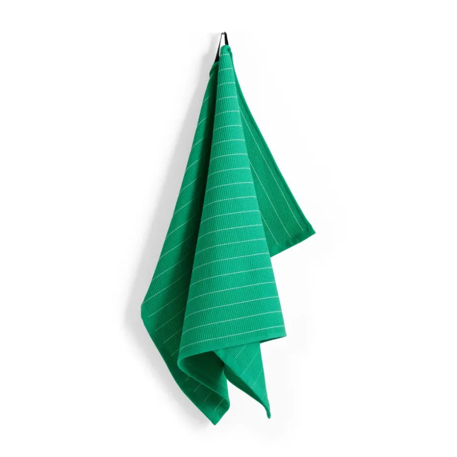 Torchon Canteen 52x80 cm, Emerald pinstripe
