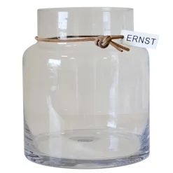 Vase Ernst Verre H18 cm Ø 12,5 cm, Transparent