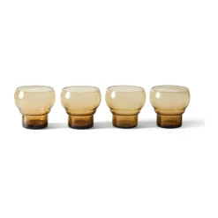 Verre Bulb 70's 27 cl lot de 4, Amber