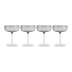 Verre à champagne Fuumi Coupe 28 cl lot de 4, Smoke - clair