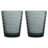 Verre à eau Aino Aalto 22 cl lot de 2, Gris foncé