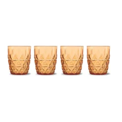 Verre à eau 28 cl Picknick Juni lot de 4, Ambre