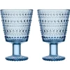 Verre à eau sur pied Kastehelmi 26cl lot de 2, aqua