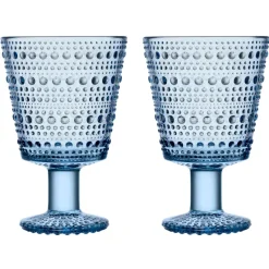 Verre à eau sur pied Kastehelmi 26cl lot de 2, aqua