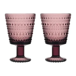 Verre à eau sur pied Kastehelmi 26cl lot de 2, Callune