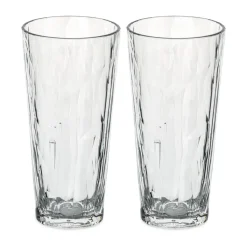 Verres à cocktail en plastique Club No. 19, 25 cl, Lot de 2, Cristal clair