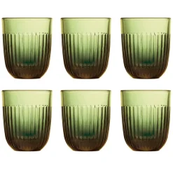 Verres à eau Ouessant 29 cl, lot de 6, Vert olive