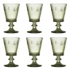 Verre à vin Abeille 24 cl, lot de 6, Vert olive