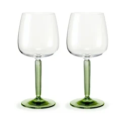 Verre à vin rouge Hammershøi 49 cl Lot de 2, Transparent-vert