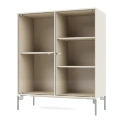 Vitrine Ripple II 69,6x82,2x30 cm, Oat-pieds Chrome