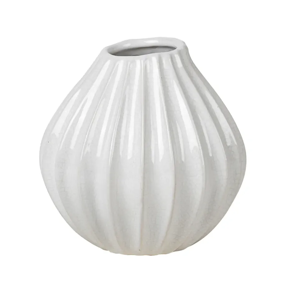 Wide vase ivoire, 15 cm